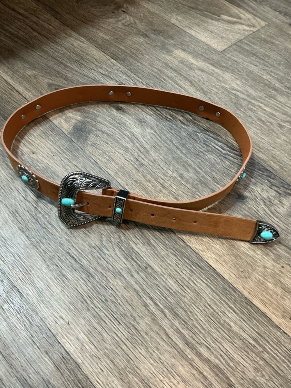 Western Belt with Turquoise Accents
